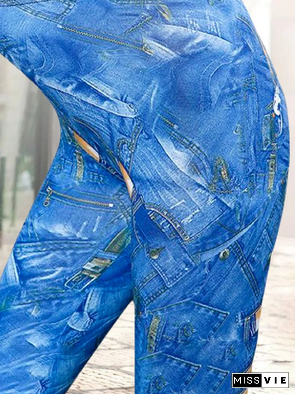 Women Abstract Sports Autumn Polyester Natural High Elasticity Daily Long Legging Leggings