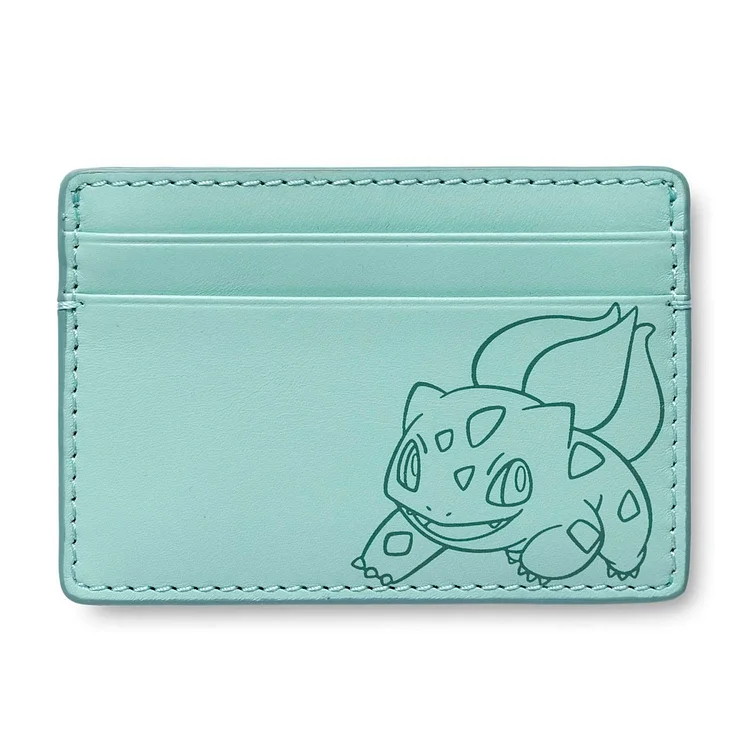 Pokémon Center × Fossil: Bulbasaur Green Leather Steven Card Case