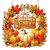 Halloween Pumpkin DIY Acrylic 5D Crystal Diamond Gem Art Hanging Ornament for Home Wall Decor
