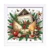 5D DIY Partial Special Shaped Drill Diamond Painting Xmas Letter Decor With Frame Kit 18x18cm