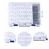 64 Double Buckle Large Clear Bead Organizer Box with Compartments Plastic Storage Boxes Set with Stickers Multifunctional Diamond Painting Storage Containers for Diamonds Seeds Beads Nail Rhinestones