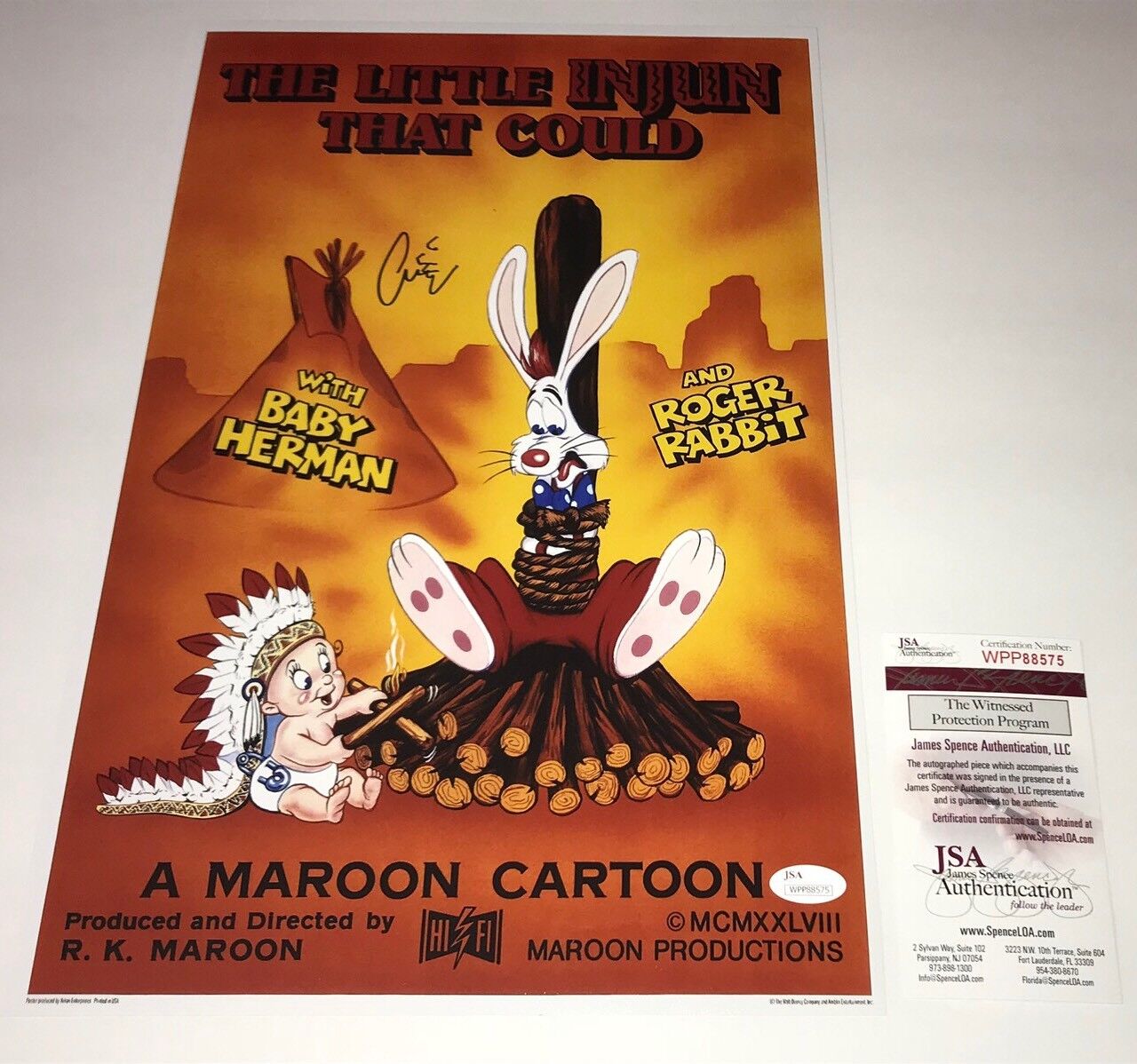 Charles Fleischer Signed Who Framed ROGER RABBIT 11x17 Photo Poster painting Autograph JSA COA