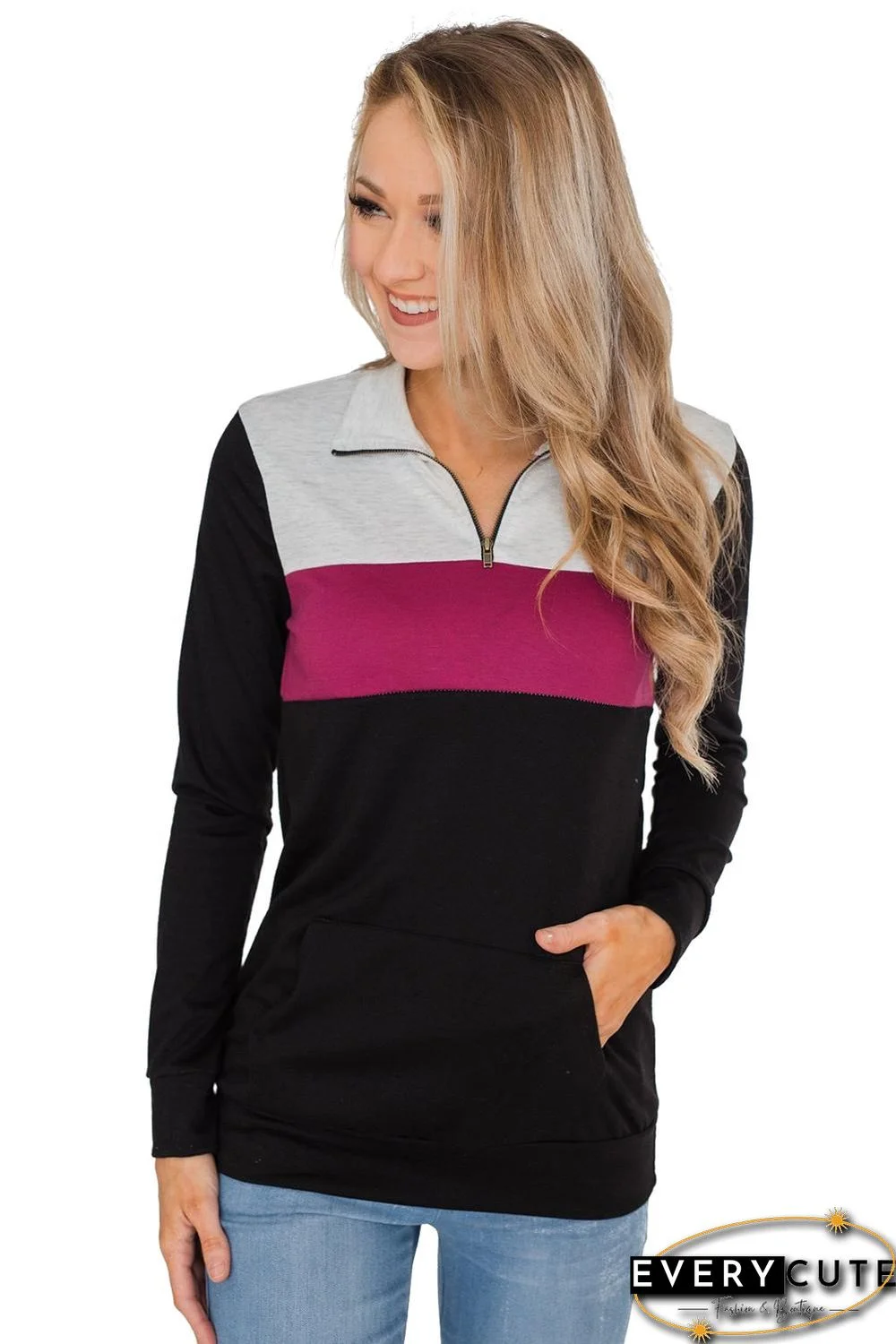 Rose On the Go Quarter Zip Pullover