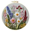 Flowers DIY Stamped Embroidery Kit with Embroidery Hoop Needlepoint Kit 30x30cm for Adults Beginners Craft Lovers Gift tapestrymarket