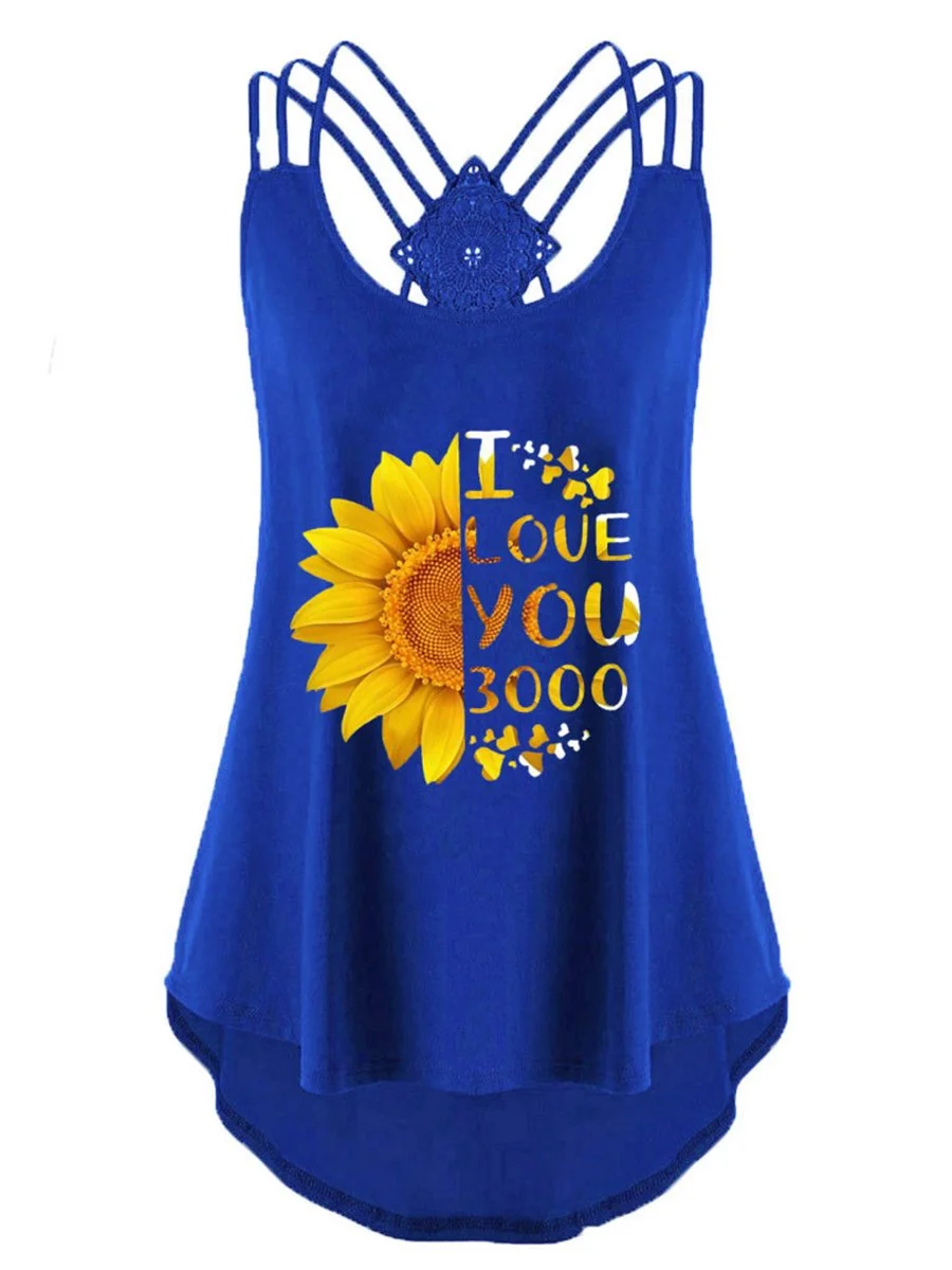 I Love You 3000  Sunflower Tank Top