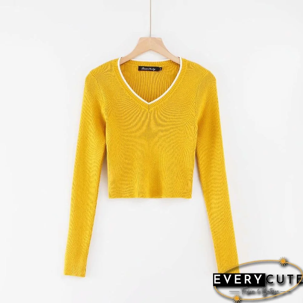 Fall Crop Sweater Kawaii Cute Sweaters Knitted Sweater Pink Women Winter Clothes Women Pullover Sweater Sexy Tops