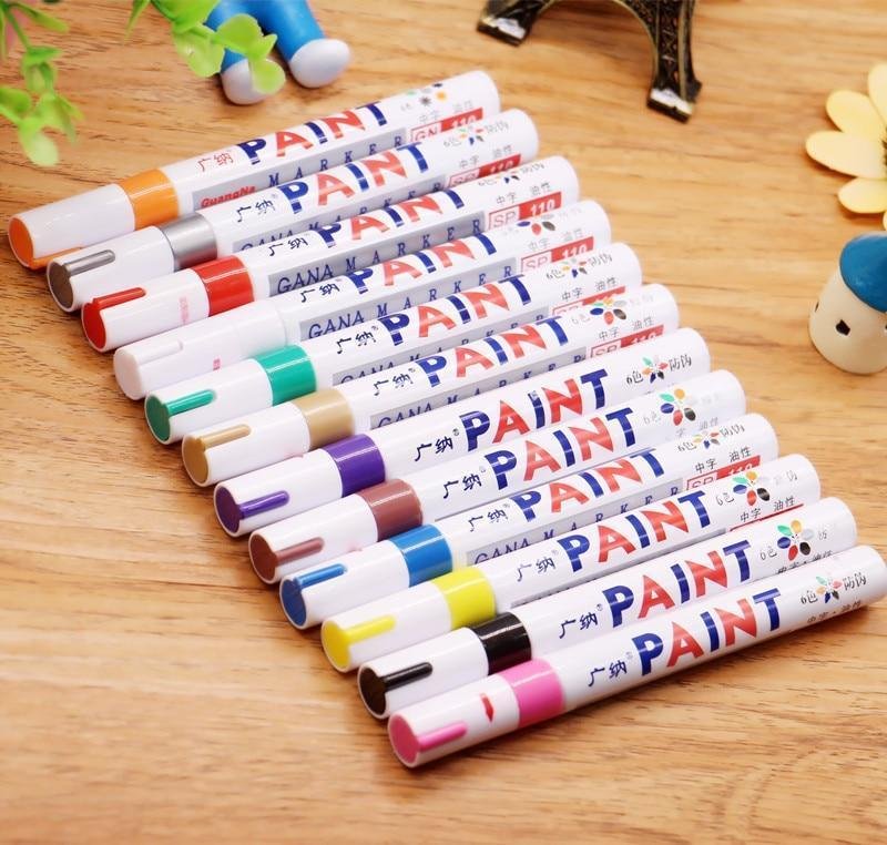 Tire Paint Pen Oil 12 Colors Waterproof Durable