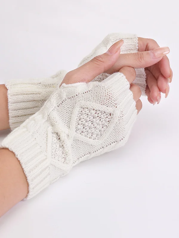 Simple 9 Colors Jacquard Knitting Gloves