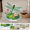 (US Only)Acrylic 2D Flat Print DIY Garden Dragonfly Diamond Art Tabletop Decorations