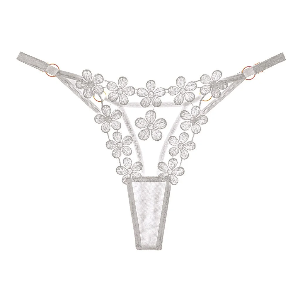 Billionm Women Sexy Lace String Panties Floral Embroidered Cute Thongs Lady Seamless Briefs Fashion Underwear Lingerie