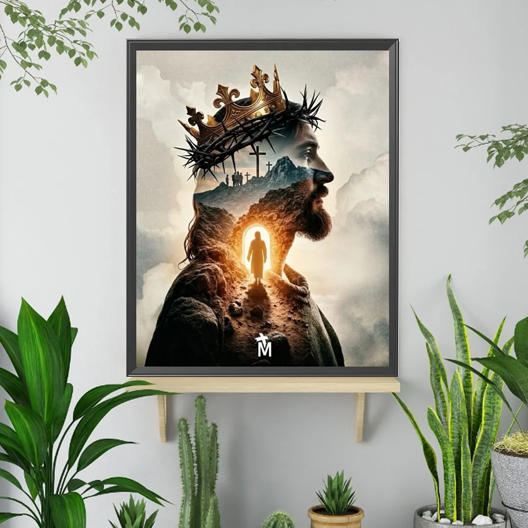 Jesus Full DIY 5D Square Drill Diamond Painting Gem Art Kits for Adults/Beginners Gift Idea Home Wall Decor Diamond Dots Paintings Picture Arts Craft 17.72x21.65In (ZQA6868)