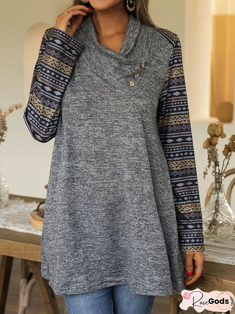 Tribal Casual Cotton-Blend Sweater