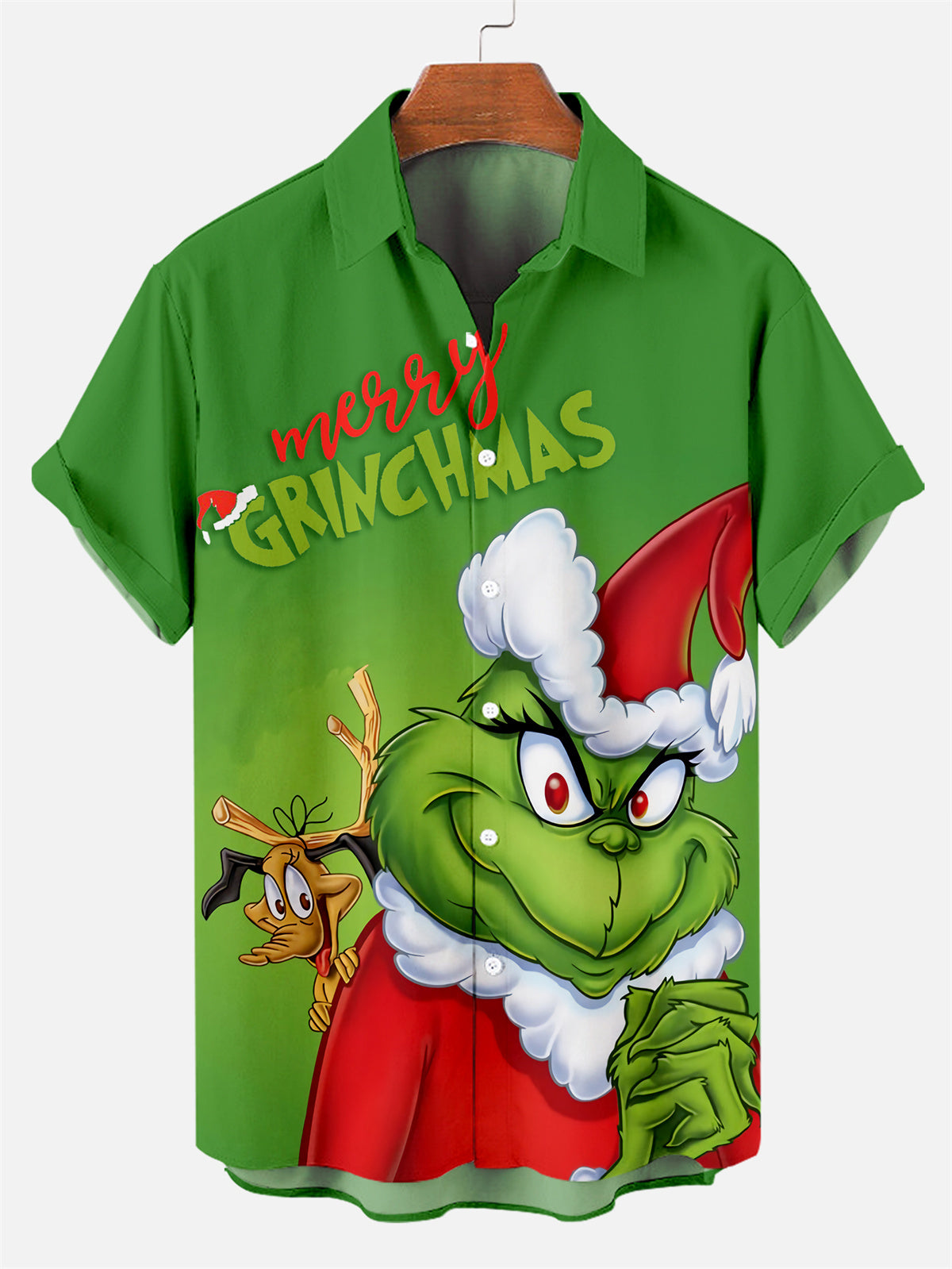 Men's Christmas Limited Cartoon Pattern Shirt PLUSCLOTHESMAN