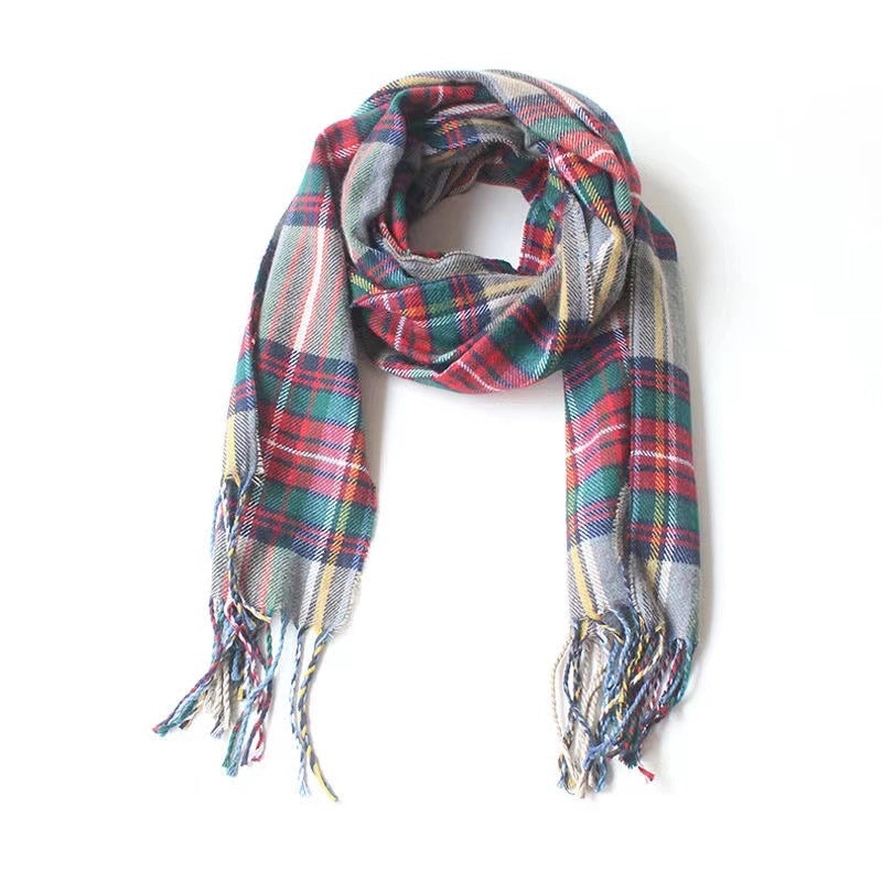 Autumn And Winter Children’s Scarf Scarf Dual-use Autumn And Winter Warm Baby Cashmere Scarf Plain Plaid Women’s Scarf