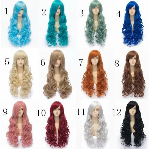 12 Colors  Lolita Cosplay Curl Wig 75cm SP152577