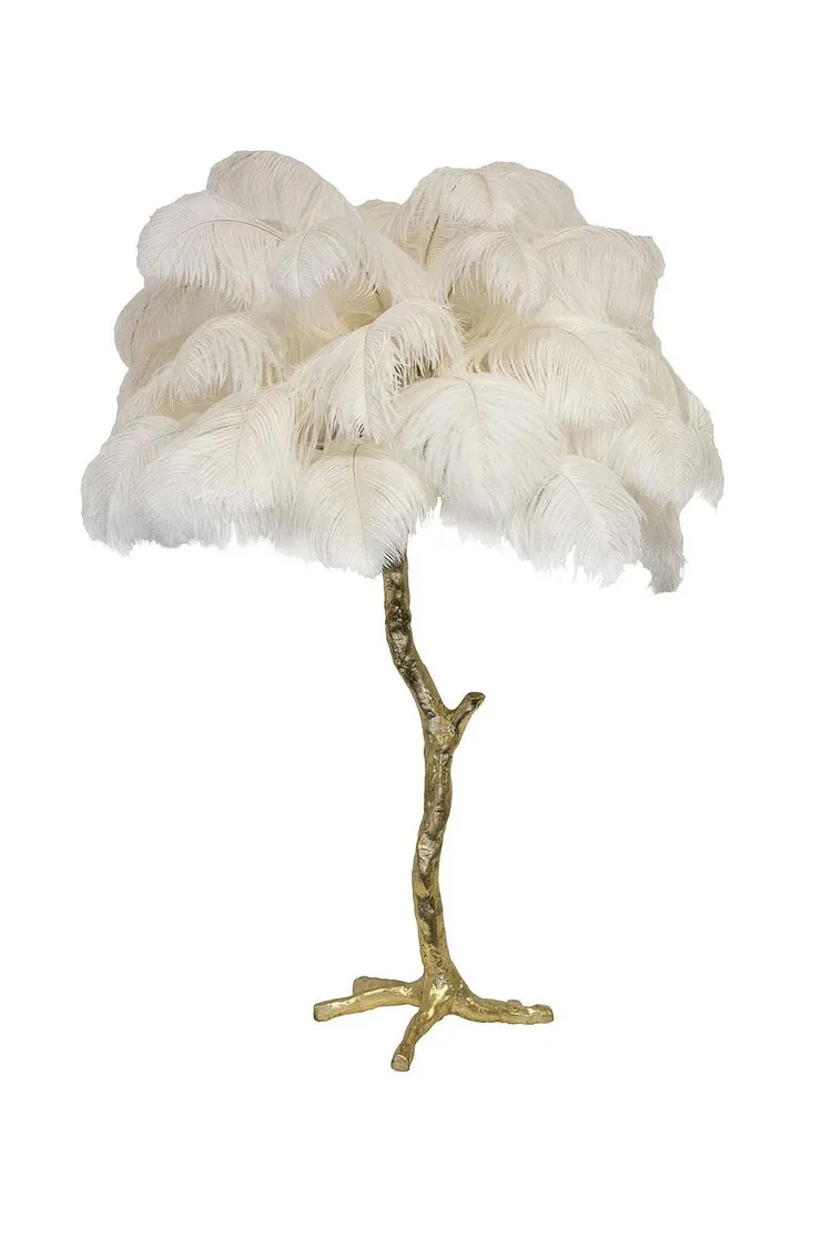 Ostrich Feather Table Lamp