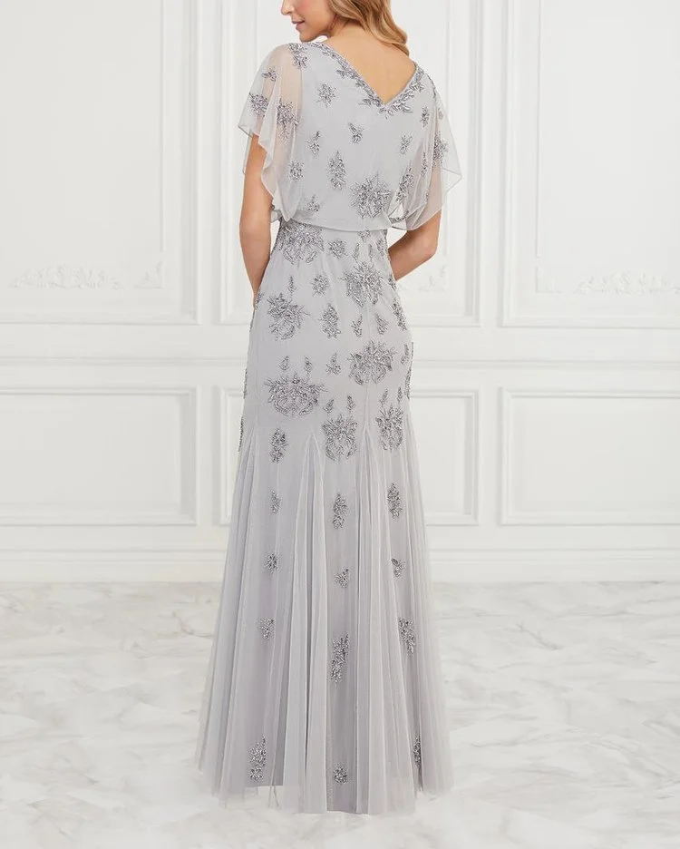 Elegant Fashion Mesh Rhinestone Dress