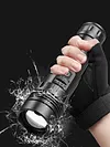 COB LED Flashlight USB Rechargeable IPX4 Waterproof Torch (1x26650 XHP160)