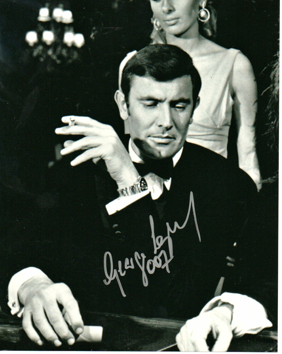 Genuine Hand Signed George Lazenby  Photo Poster painting 10 x 8 Photo Poster painting OHMSS James Bond C/w Coa