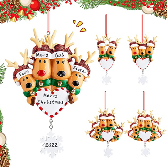 Christmas Tree Pendant Decorations, Christmas Elk Decorations, Christmas Tree Decorations DIY Names, Elk Resin Christmas Decorations