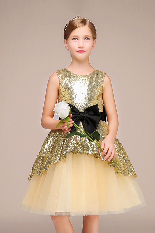 Bellasprom Lovely Jewel Sleeveless Flower Girl Dress Tulle with Sequins Bellasprom