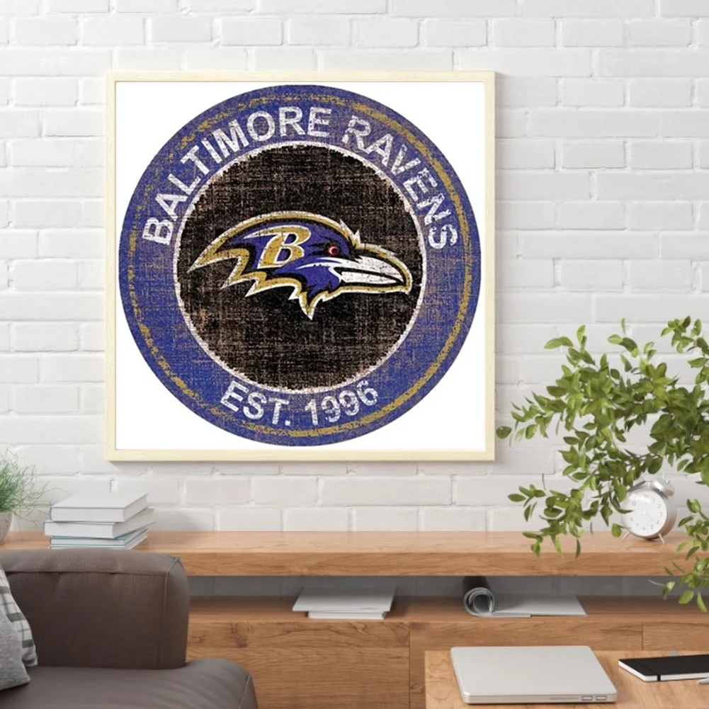 Diamond Painting - Full Round Drill - Baltimore Ravens(30*30cm)