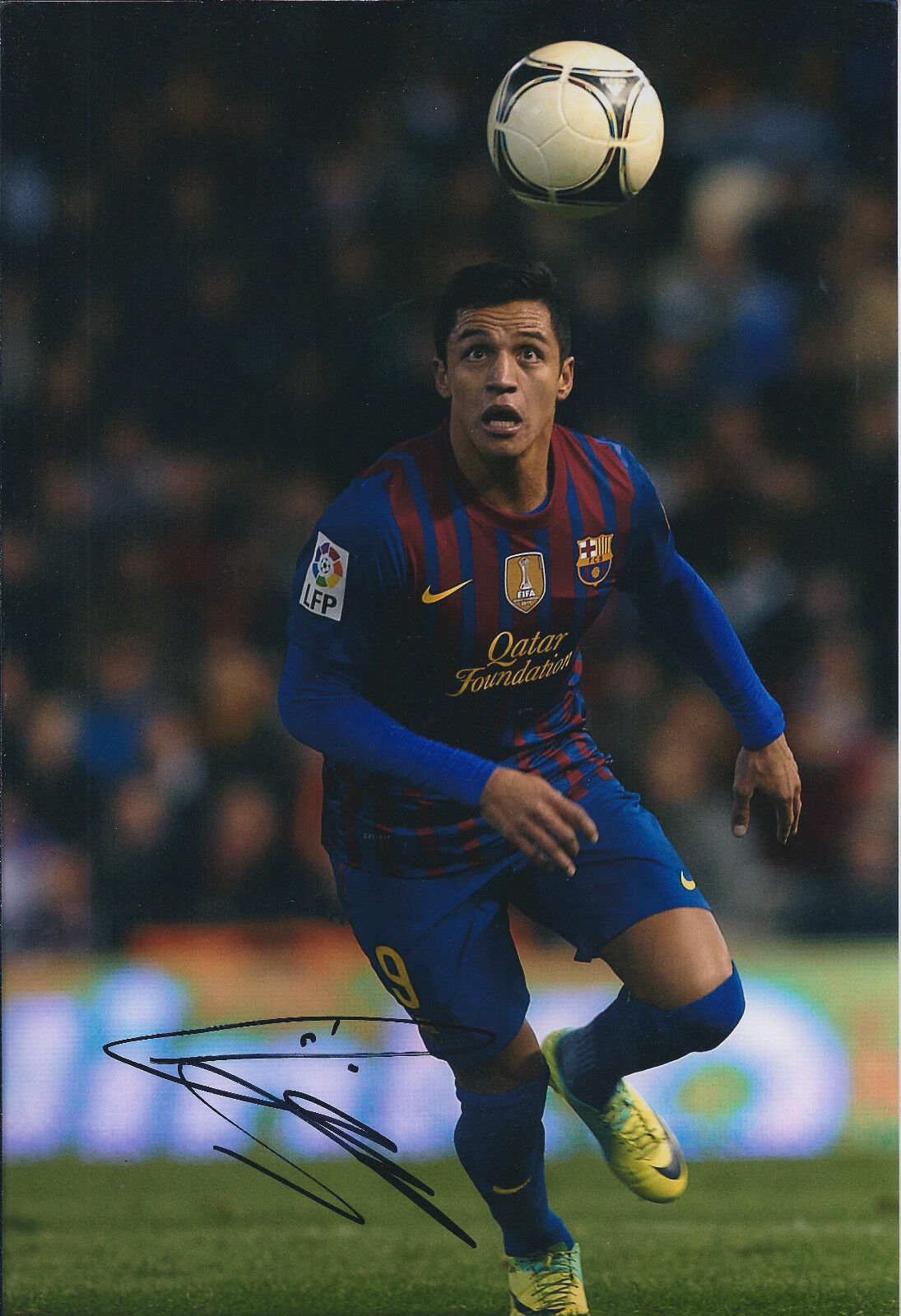 Alexis SANCHEZ Signed Autograph 12x8 Photo Poster painting AFTAL COA Barcelona La Liga CHILE