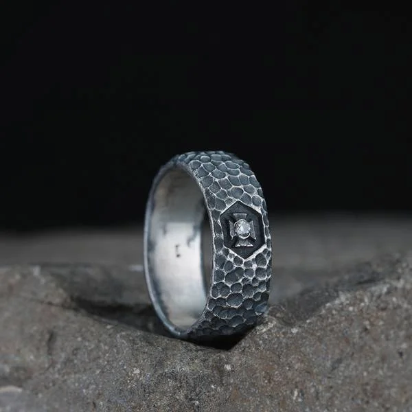 Sterling Silver Handmade hammered ring