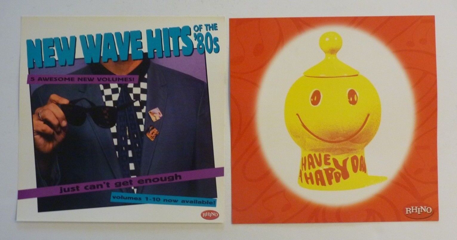 New Wave Hits of the 80's Vol 1-10 RHINO LP Record Photo Poster painting Flat (2) 12x12 Poster