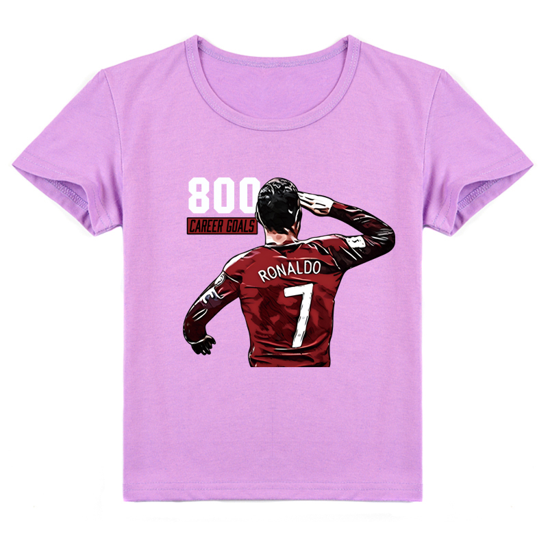 Mayoulove Cool Cristiano Ronaldo Short Sleeve Tee for Boys  Girls - Trendy Soccer Fan Shirt, Perfect Gift-Mayoulove
