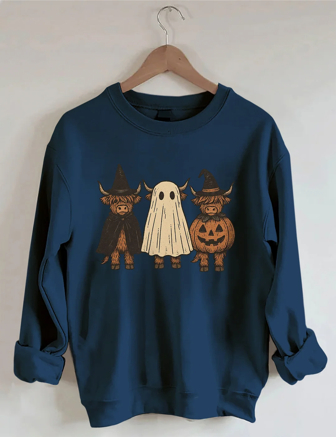 Boo Ghost Highland Cow Sweatshirt