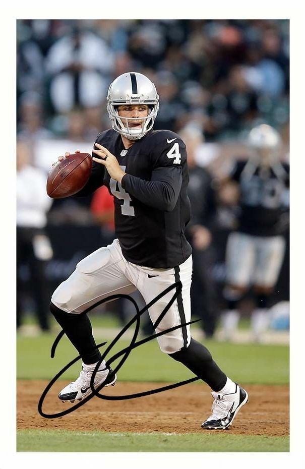 DEREK CARR - OAKLAND RAIDERS AUTOGRAPH SIGNED Photo Poster painting POSTER PRINT