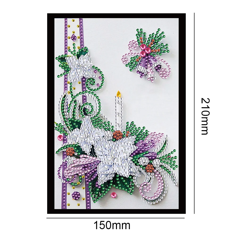 Christmas Style Partial Shaped Drill 50 Pages A5 Diamond Painting Book