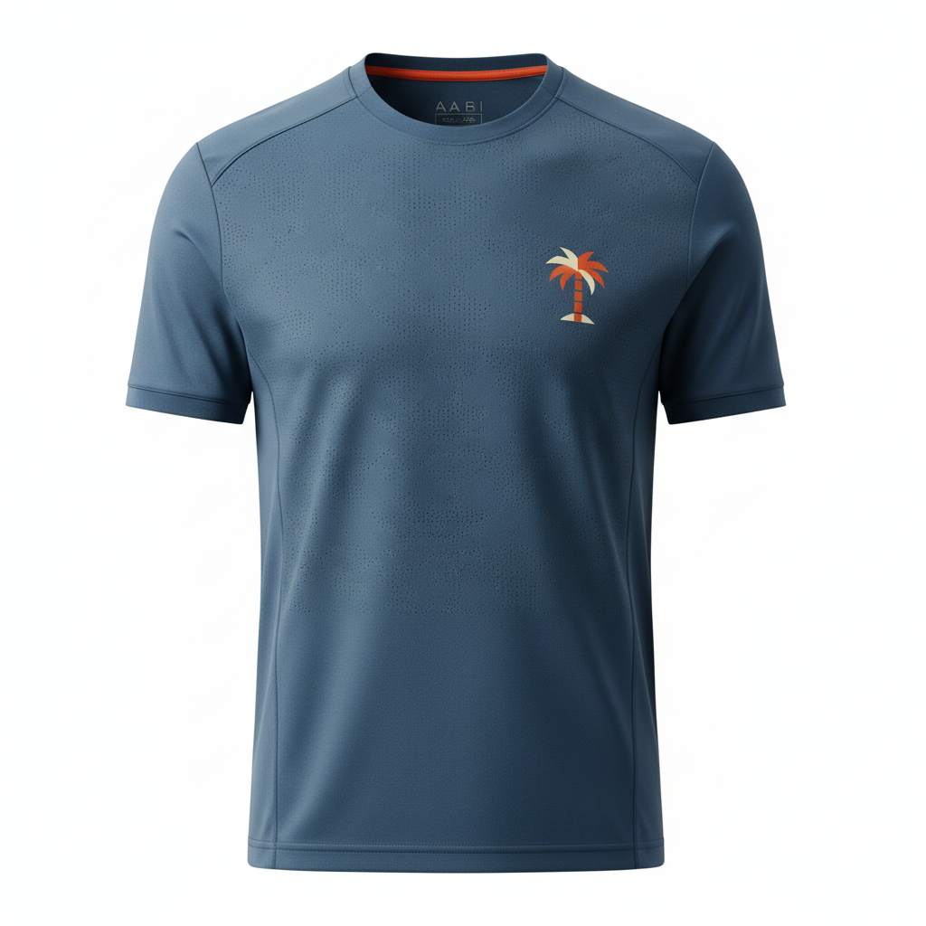 thesupersurf Athletic Performance T-Shirt with Palm Tree Logo 