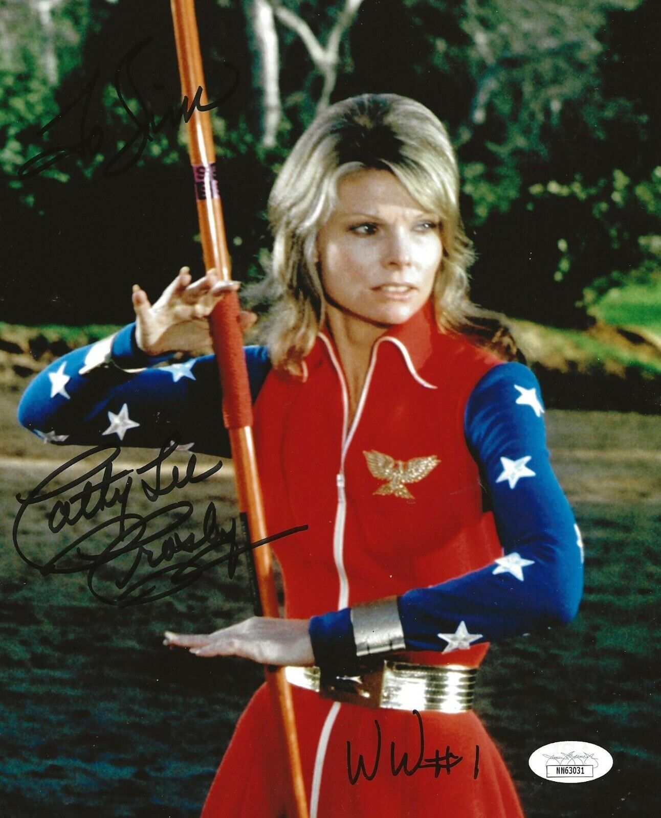 Cathy Lee Crosby signed Wonder Woman 8x10 Photo Poster painting autographed Diana Prince 3 JSA