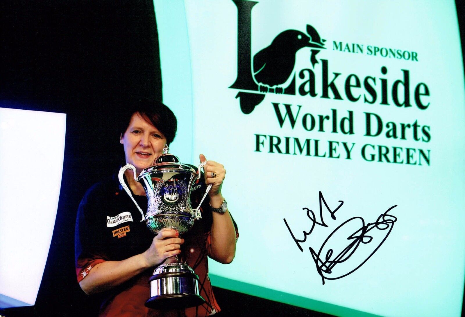 Lisa ASHTON Signed 12x8 Autograph Photo Poster painting 2 AFTAL COA Darts Player BDO