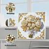 (25x25cm)DIY Pearl Painting Flower Framed Handmade Pearl Material Art Kit Living Room Decor