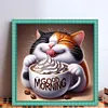 Kitten Eating Dessert-11CT Stamped Cross Stitch 40*40cm/15.75*15.75in