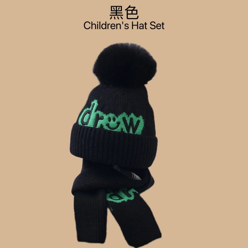 Kid’S Casual Vintage Style Letter Printing (Printing) Wool Cap