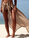  Split-front Lace Up Beach Skirt Bottom
