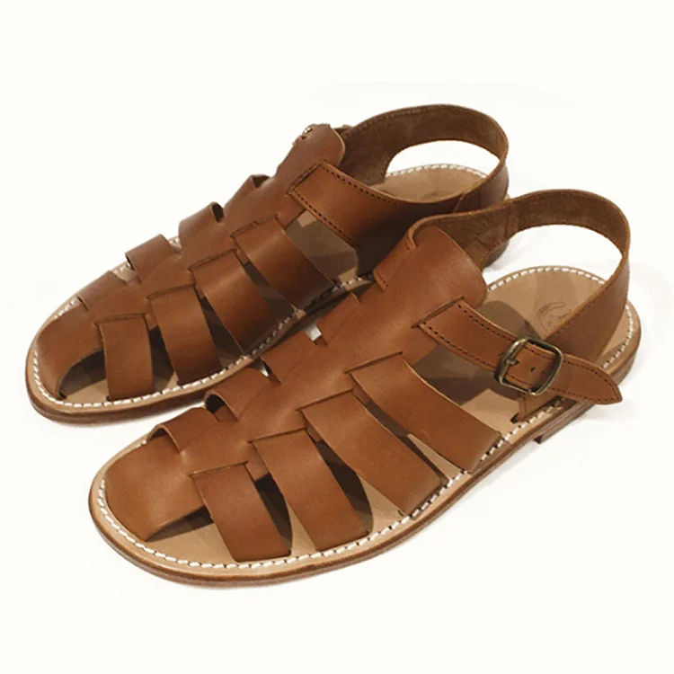 Vintage Classic Paris Calfskin Roman Sandals
