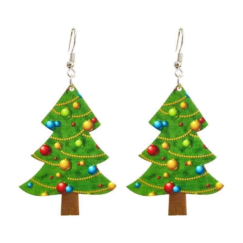 Cute Christmas Tree Gingerbread Arylic Women’s Earrings 1 Pair