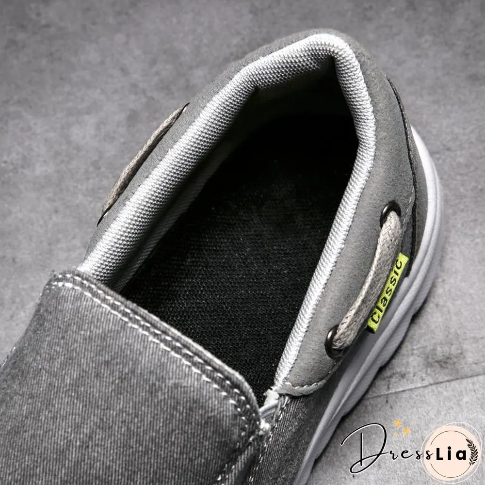 Men Canvas Casual Breathable Footwear Plus size Flat Shoes