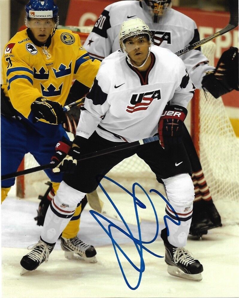 Team USA Seth Jones Signed Autographed 8x10 IIHF Photo Poster painting COA #2