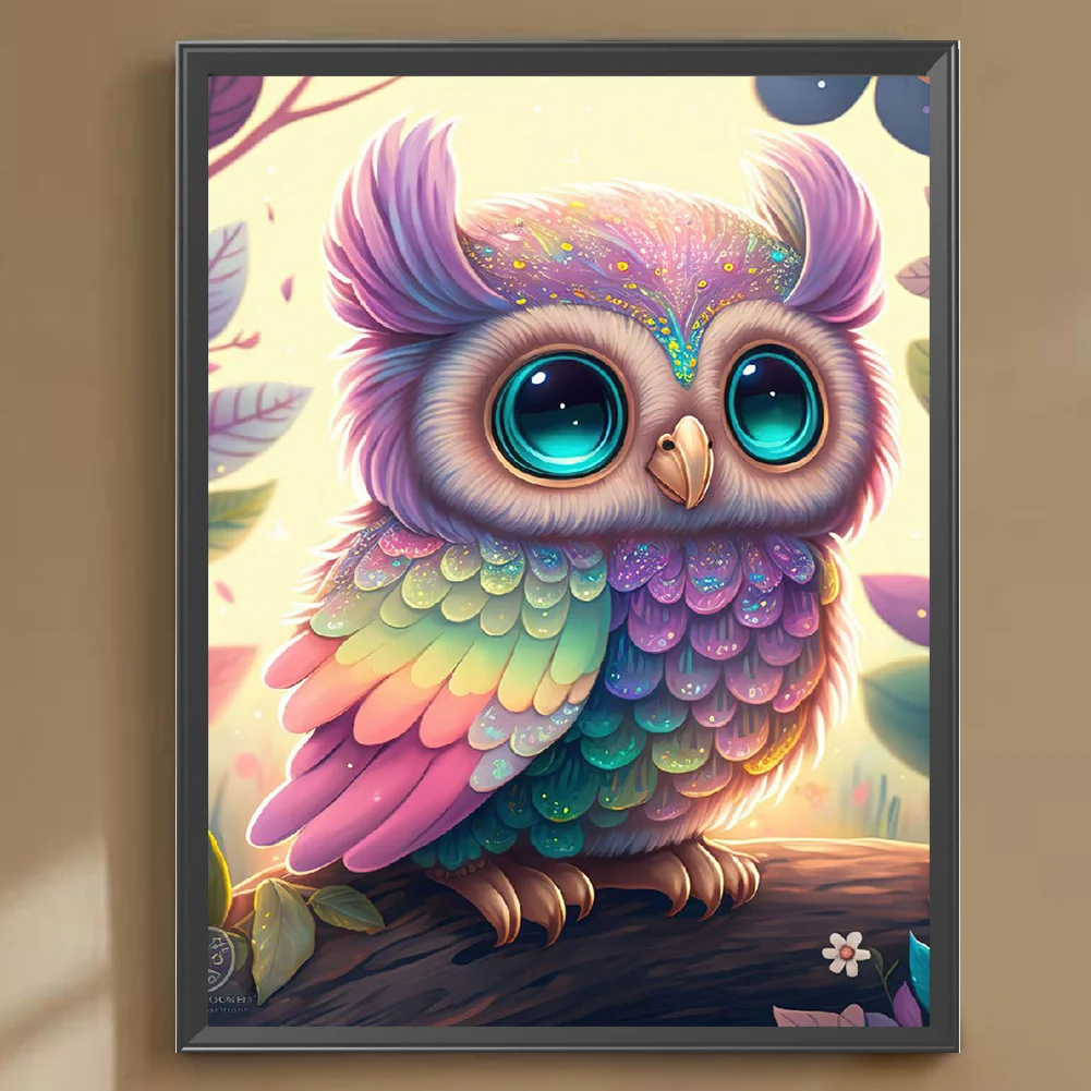 Diamond Painting - Full Round Drill - Owl(30*40cm)