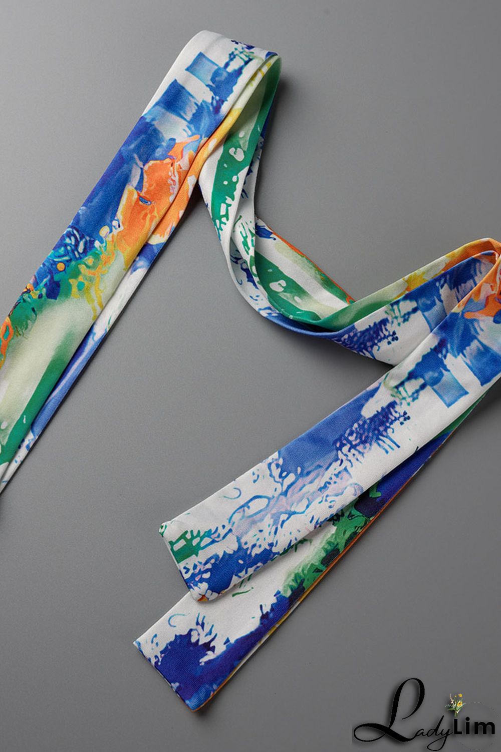 Blue Orange Sexy Print Graffiti Split Joint V Neck One Step Skirt Plus Size Dresses