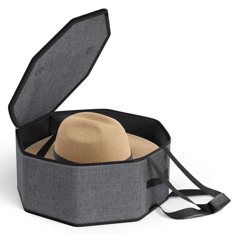 Hats Box Traveling Cowboy Hat Storage Case Hat Box Holder Organizer Case With Zipper for Cowboy Hats