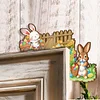 uk.everydayedeals 2Pcs Diamond Painting Door Corner Sign - Easter Bunny