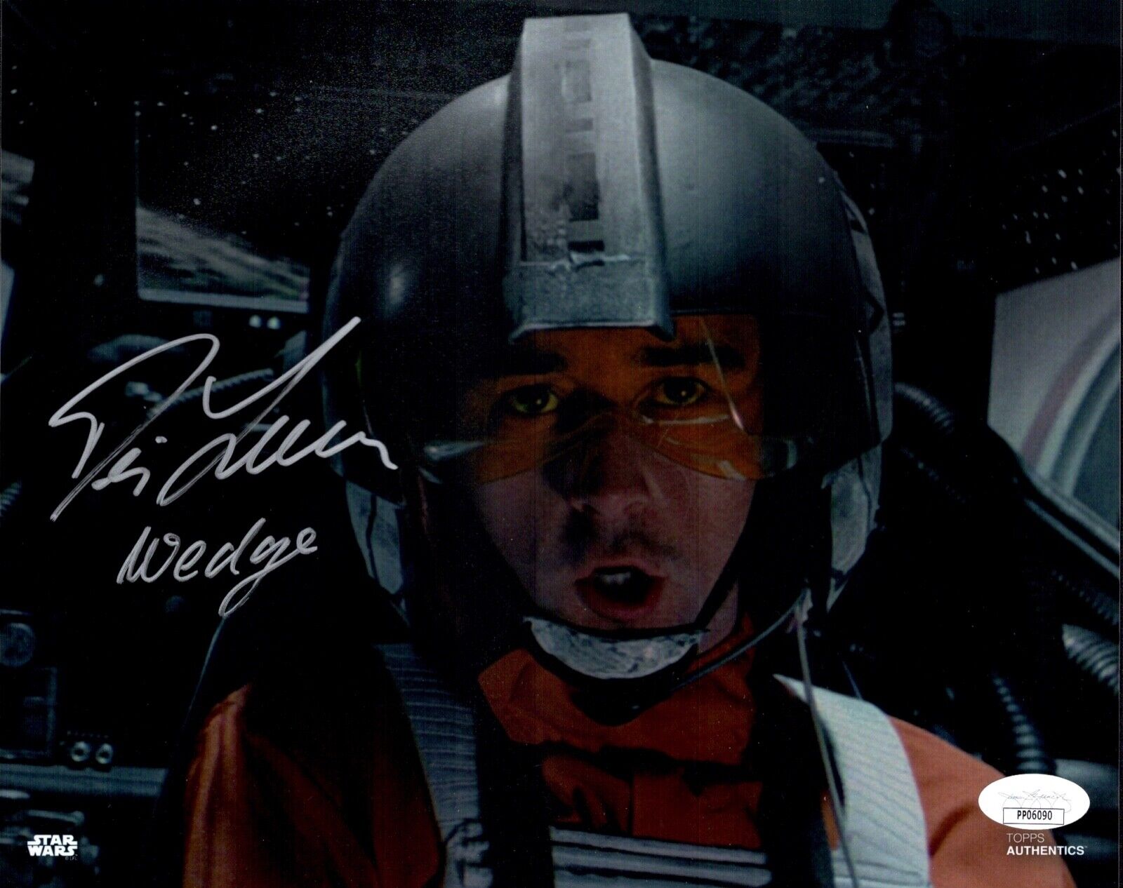 DENIS LAWSON Signed 8x10 Star Wars A NEW HOPE WEDGE ANTILLES Photo Poster painting JSA COA