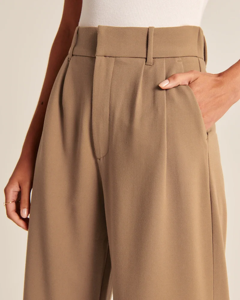 Summer 2023 Icy Tailored Crepe Wide-Leg Pants